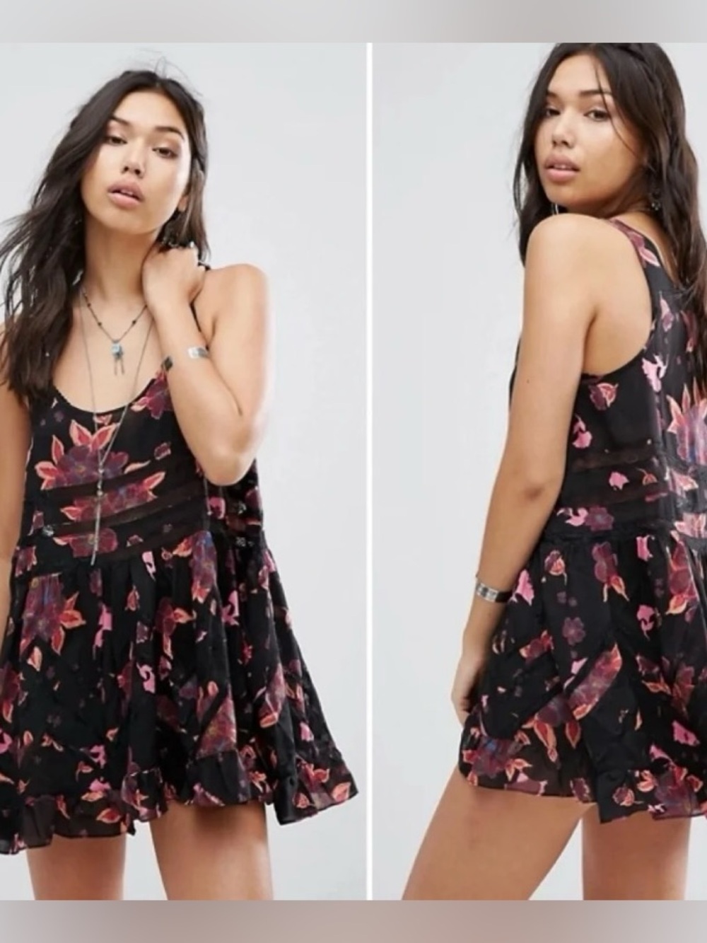 Free People trapeze slip dress